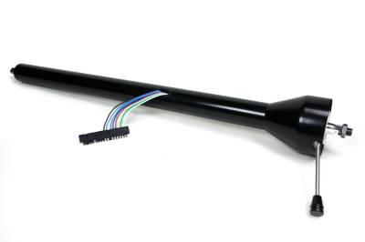 IDIDIT - 28" Straight Floor Shift Steering Column - Black Powder Coated