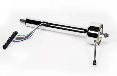 IDIDIT - 16" Shorty Straight Classic Floor Shift Steering Column - Chrome