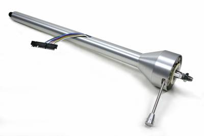 IDIDIT - 16" Shorty Straight Floor Shift Steering Column - Brushed Aluminum