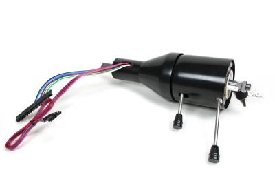 IDIDIT - 12" Shorty Tilt Floor Shift Steering Column - Black Powder Coated