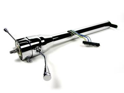 IDIDIT - 18" Shorty Straight Column Shift  Steering Column - Paintable Steel