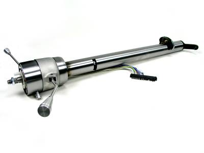 IDIDIT - 1957 Chevy Straight Column Shift  Steering Column - Black Powder Coated