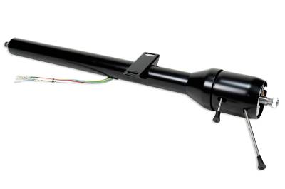 IDIDIT - 1974-75 Ford Bronco Tilt Floor Shift Ford Shaft Steering Column - Black Powder Coated