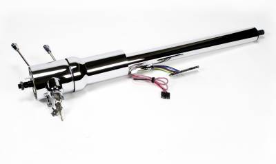 IDIDIT - 1969-72 Chevelle El Camino Tilt Floor Shift Steering Column with Keyed Ignition - Chrome