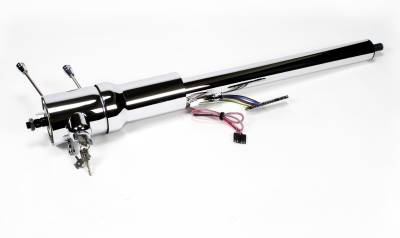 IDIDIT - 1969-73 Nova Tilt Floor Shift Steering Column with Keyed Ignition - Chrome