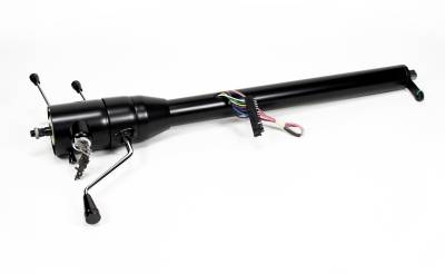 IDIDIT - 28" Tilt Column Shift Steering Column with id.CLASSIC Ignition - Black Powder Coated