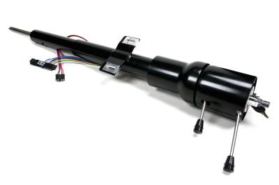 IDIDIT - 1970-74 Cuda/Challenger Tilt Floor Shift Steering Column with Keyed Ignition - Black Powder Coated