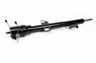 IDIDIT - 1970-76 Chrysler A-Body Tilt Floor Shift Steering Column with Keyed Ignition - Black Powder Coated