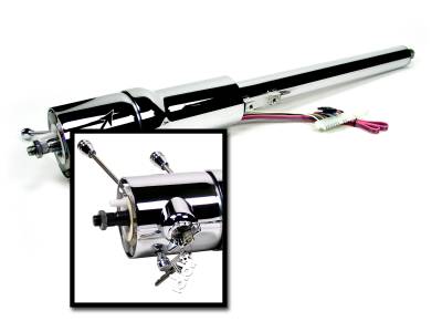 IDIDIT - 1970-75 Camaro Tilt Floor Shift Steering Column with Keyed Ignition - Chrome