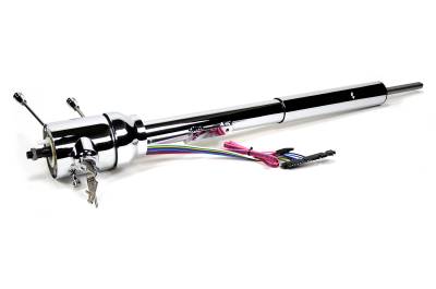 IDIDIT - 1973 Chrysler Tilt Floor Shift Steering Column with Keyed Ignition - Chrome