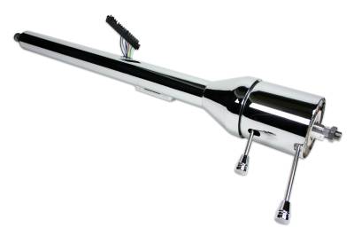 IDIDIT - 1967-68 Camaro Chevelle El Camino Firebird GTO Tilt Floor Shift Steering Column - Chrome