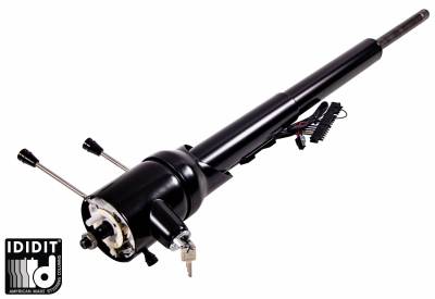 IDIDIT - 1971-80 International Scout II Tilt Floor Shift Steering Column - Black Powder Coat