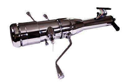 IDIDIT - 31 1/4" 9-bolt Tilt/Telescoping Column Shift with Keyed Ignition - Black Powder Coated