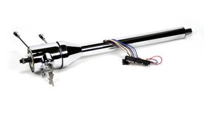 IDIDIT - 28" Tilt Floor Shift Steering Column with id.CLASSIC Ignition - Chrome - Image 1
