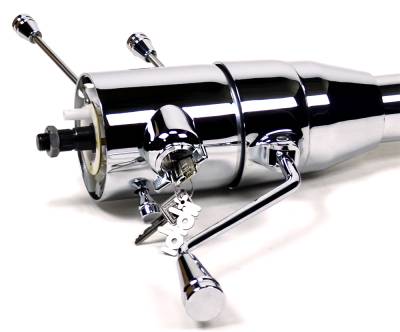 IDIDIT - 33 1/4" 9-bolt Tilt/Telescoping Column Shift with id.CLASSIC Ignition - Chrome - Image 1