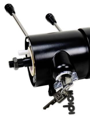 IDIDIT - 36 1/4" 9-bolt Tilt/Telescoping Column Shift with id.CLASSIC Ignition - Black Powder Coated - Image 1