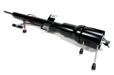 1970-74 Cuda/Challenger Tilt Floor Shift Steering Column with id.CLASSIC Ignition - Black Powder Coated