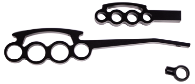 Accessories - Knobs, Levers & Shift Arms - IDIDIT - Grip Style Billet Lever Kit - Black Anodize