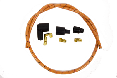 IDIDIT - Universal Spark Plug Wire Kit, 8 Cylinder 90° Boot, Orange with Red and Black Tracer - Image 4