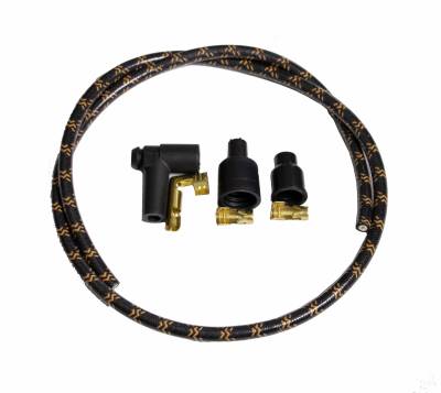 IDIDIT - Universal Spark Plug Wire Kit, 8 Cylinder 90° Boot, Black with Orange Tracer - Image 3