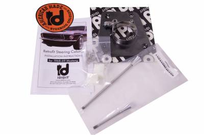 IDIDIT - 1968 Mustang Tilt Floor Shift Ford Based  w/Rack Steering Column - Paintable Steel - Image 4