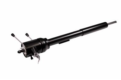 1973 Chrysler Tilt Floor Shift Steering Column with Keyed Ignition - Black Powder Coated