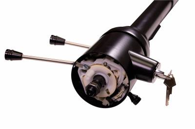 IDIDIT - 1973 Chrysler Tilt Floor Shift Steering Column with Keyed Ignition - Black Powder Coated - Image 3