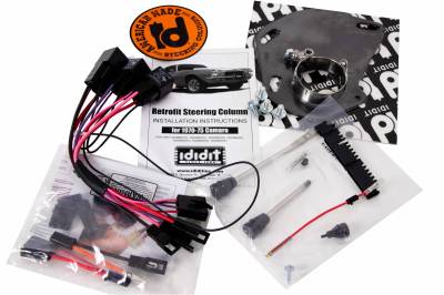 IDIDIT - 1970-75 Camaro Tilt Floor Shift Steering Column with Keyed Ignition - Black Powder Coated - Image 3