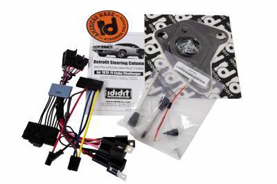 IDIDIT - 1970-74 Cuda/Challenger Tilt Floor Shift Steering Column with Keyed Ignition - Black Powder Coated - Image 3