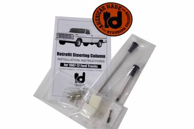 IDIDIT - 1967-72 Ford Truck Tilt Floor Shift Ford Shaft w/Manual Box Steering Column - Black - Image 2