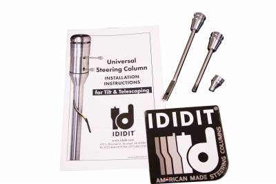 IDIDIT - 33 1/4" 9-Bolt Tilt/Telescoping Column Shift Steering Column - Brushed Aluminum - Image 6