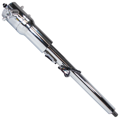 1969-72 GM A Body Chevelle El Camino Firebird GTO Tilt Floor Shift Steering Column with Keyed Ignition - Chrome