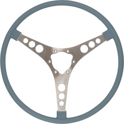 American Retro 1958 Corvette 15" Steering Wheel - Silver Blue